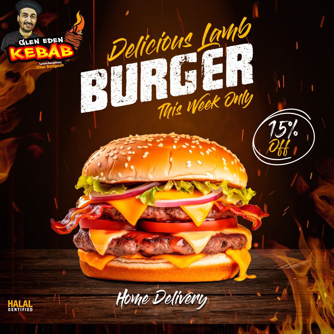 DOUBLE PATTY LAMB BURGER 15%