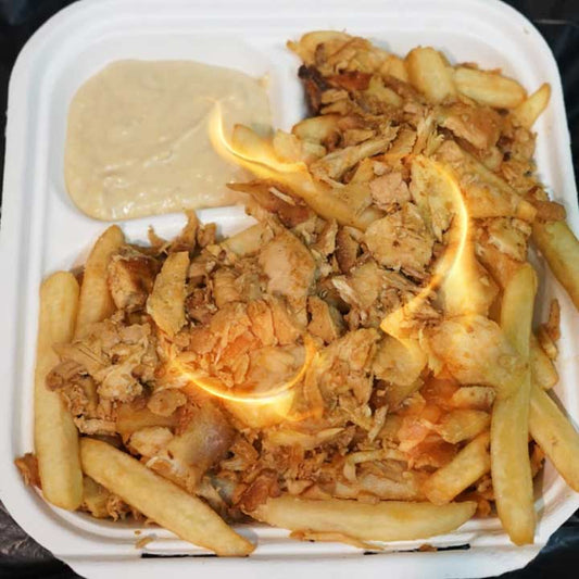 CHICKEN ON CHIPS